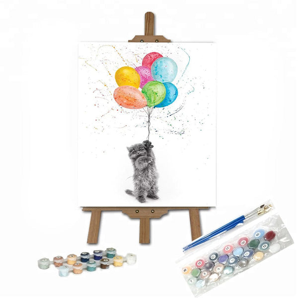 paintingnumberart 16"x20"/40x50cm / Without frame Paint By Numbers Kit-Cat purple