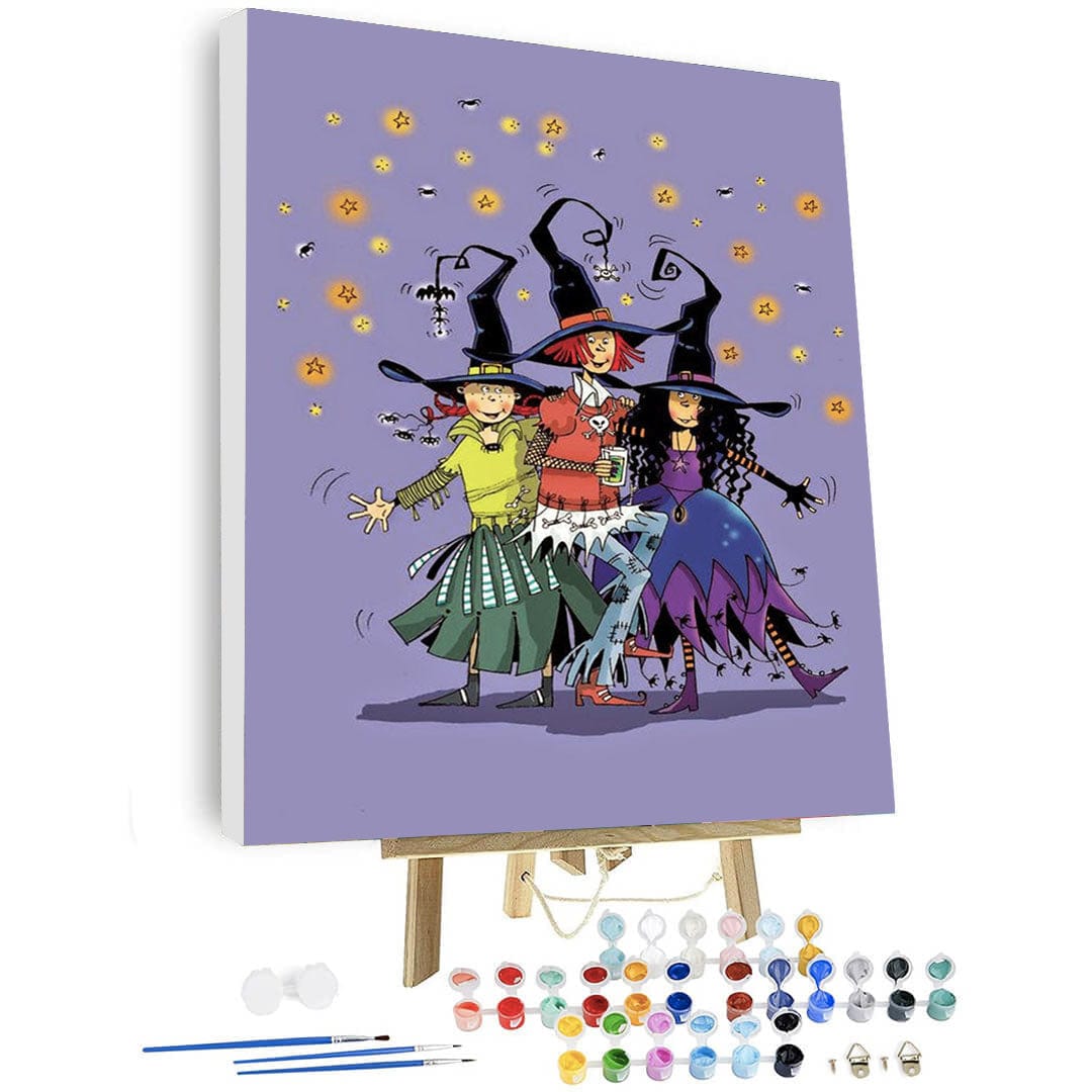 paintingnumberart 16"x20"/40x50cm / Without frame Paint By Numbers Kit – Cheerful Little-Witch