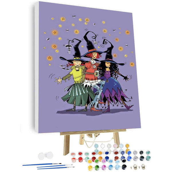 paintingnumberart 16"x20"/40x50cm / Without frame Paint By Numbers Kit – Cheerful Little-Witch