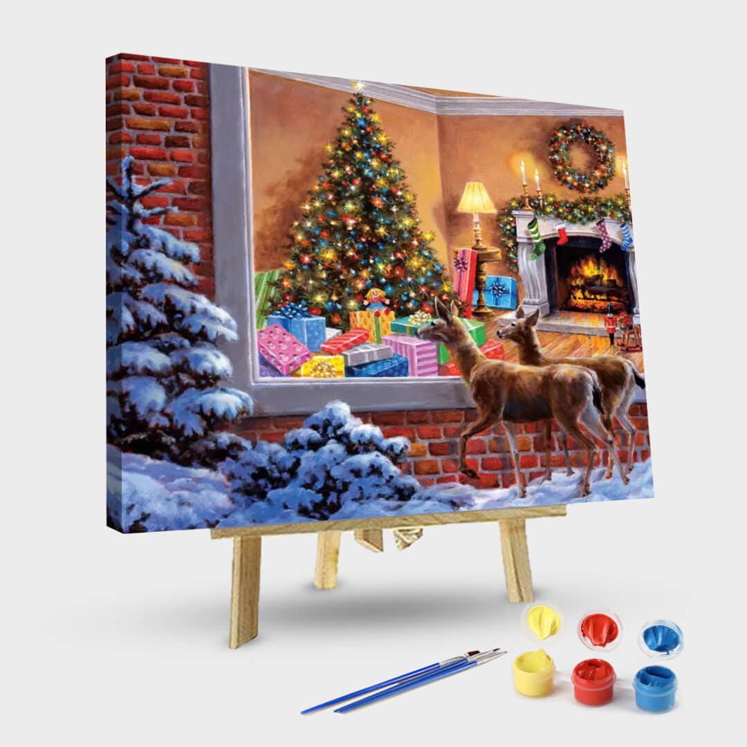 paintingnumberart 16"x20"/40x50cm / Without frame Paint By Numbers Kit – Christmas