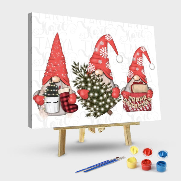 paintingnumberart 16"x20"/40x50cm / Without frame Paint By Numbers Kit-Christmas Gnome4