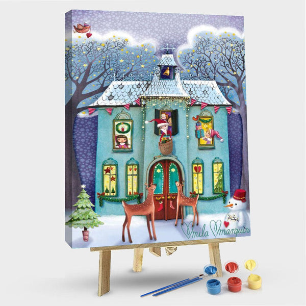 paintingnumberart 16"x20"/40x50cm / Without frame Paint By Numbers Kit – Christmas House