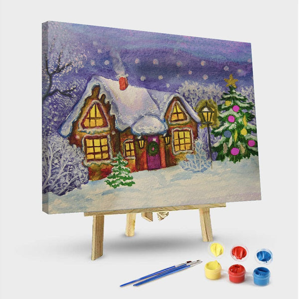 paintingnumberart 16"x20"/40x50cm / Without frame Paint By Numbers Kit – Christmas House