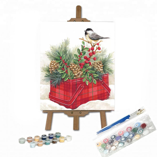 paintingnumberart 16"x20"/40x50cm / Without frame Paint By Numbers Kit-Christmas Lodge Vintage Tin