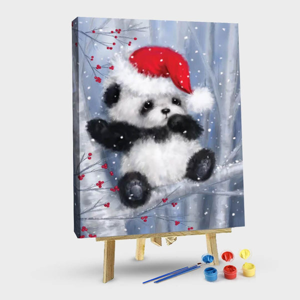 paintingnumberart 16"x20"/40x50cm / Without frame Paint By Numbers Kit-Christmas Panda