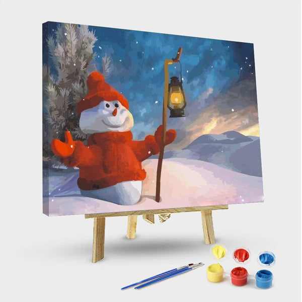 paintingnumberart 16"x20"/40x50cm / Without frame Paint By Numbers Kit – Christmas Snowman