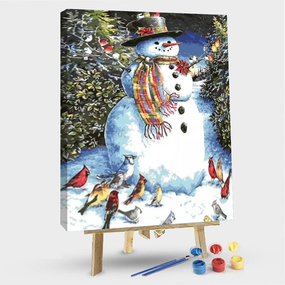 paintingnumberart 16"x20"/40x50cm / Without frame Paint By Numbers Kit – Christmas Snowman3