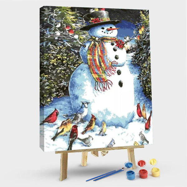 paintingnumberart 16"x20"/40x50cm / Without frame Paint By Numbers Kit – Christmas Snowman3