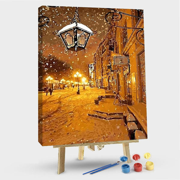 paintingnumberart 16"x20"/40x50cm / Without frame Paint By Numbers Kit – Christmas Street Lamp