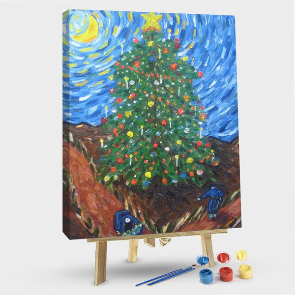 paintingnumberart 16"x20"/40x50cm / Without frame Paint By Numbers Kit – Christmas Tree 3
