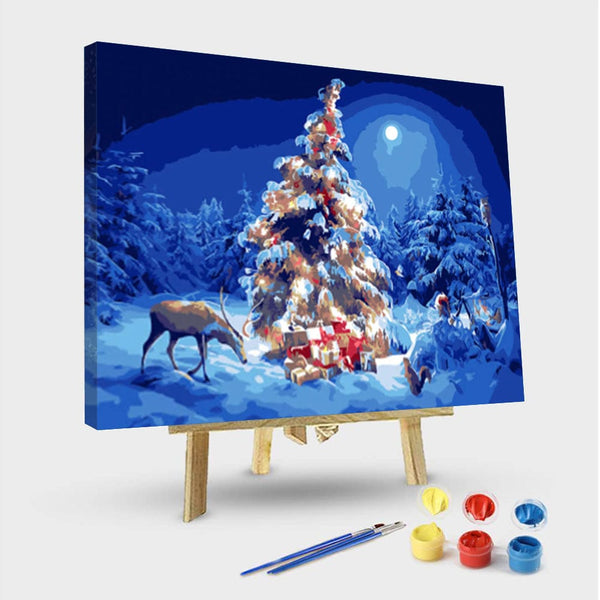 paintingnumberart 16"x20"/40x50cm / Without frame Paint By Numbers Kit – Christmas Tree