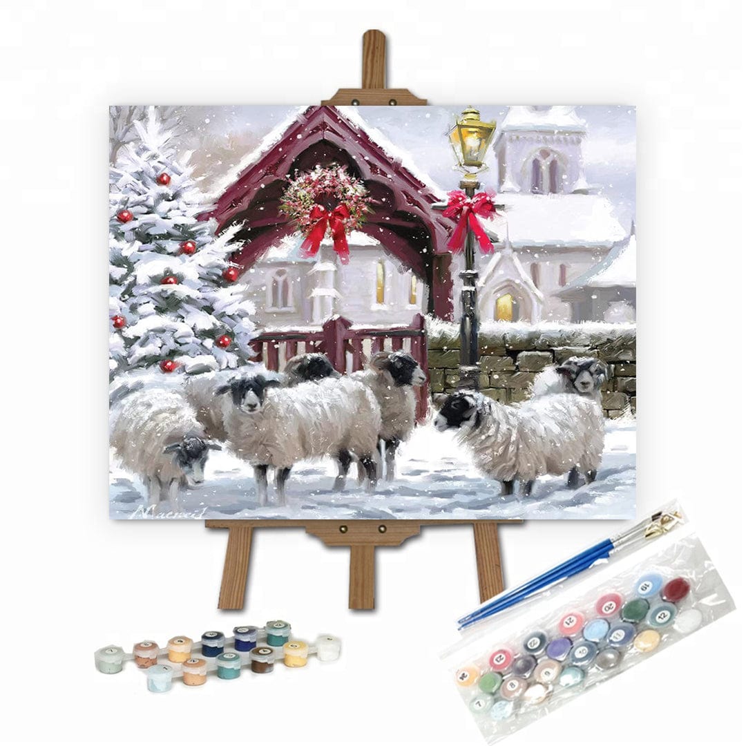 paintingnumberart 16"x20"/40x50cm / Without frame Paint by Numbers Kit-Church Gate