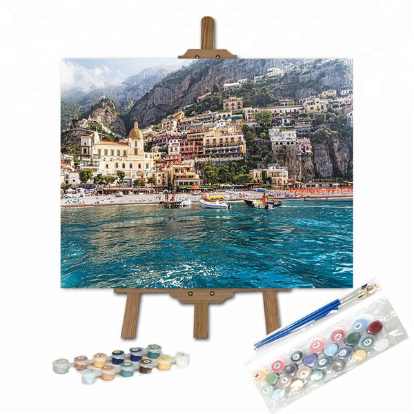 paintingnumberart 16"x20"/40x50cm / Without frame Paint By Numbers Kit-city on the shore
