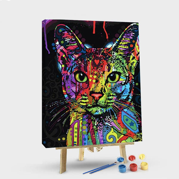 paintingnumberart 16"x20"/40x50cm / Without frame Paint By Numbers Kit – Colorful Cat