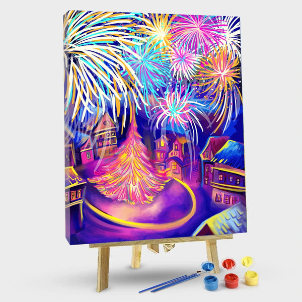 paintingnumberart 16"x20"/40x50cm / Without frame Paint By Numbers Kit – Colorful city