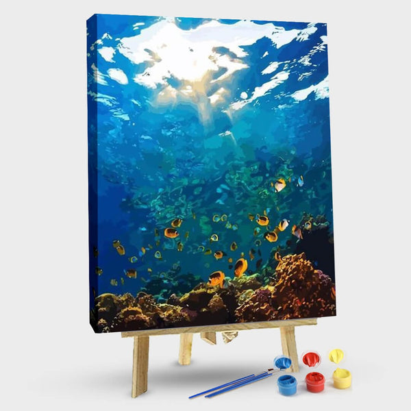 paintingnumberart 16"x20"/40x50cm / Without frame Paint By Numbers Kit-Coral Color
