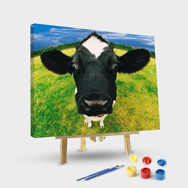 paintingnumberart 16"x20"/40x50cm / Without frame Paint By Numbers Kit – Cows Head