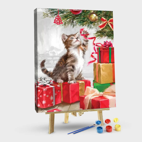 paintingnumberart 16"x20"/40x50cm / Without frame Paint by Numbers Kit-Crunch Abstract Cat