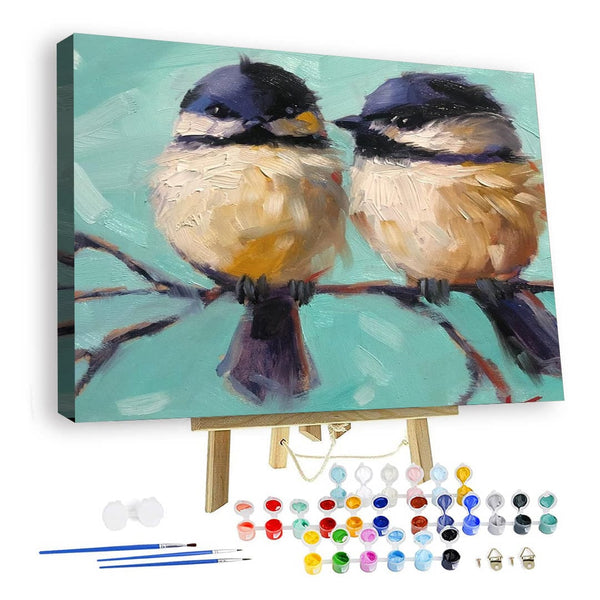 paintingnumberart 16"x20"/40x50cm / Without frame Paint by Numbers Kit-Cute Birds