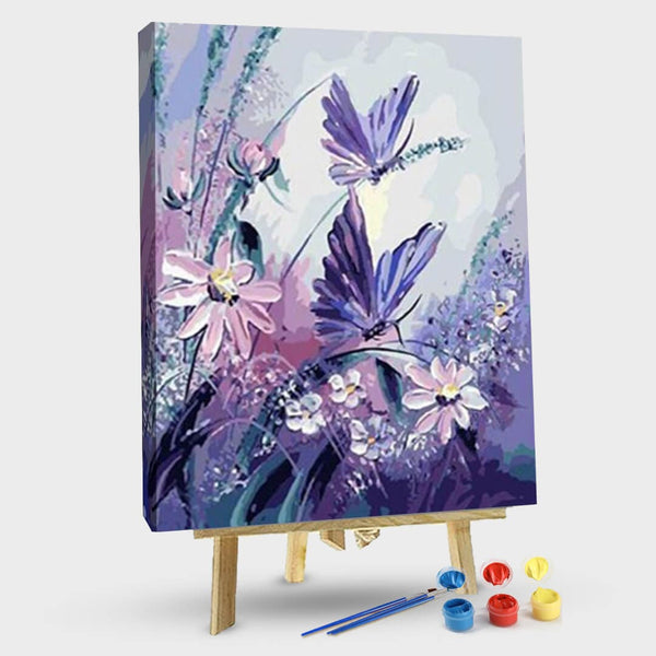paintingnumberart 16"x20"/40x50cm / Without frame Paint by Numbers Kit-Daisy and Butterfly