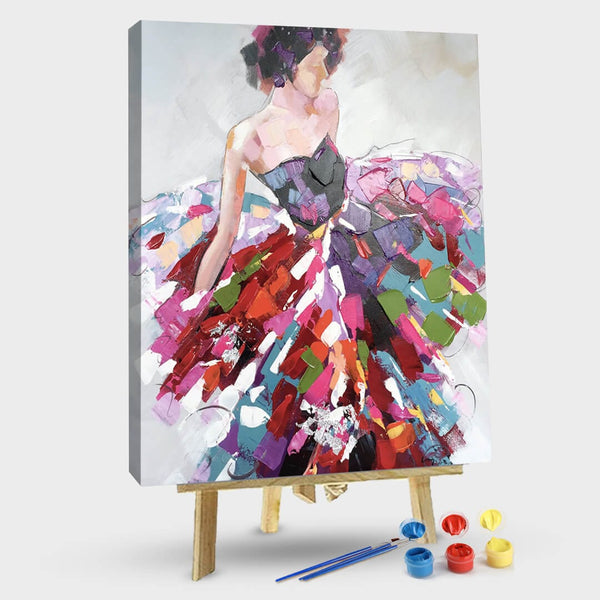 paintingnumberart 16"x20"/40x50cm / Without frame Paint By Numbers Kit -Dance Girl