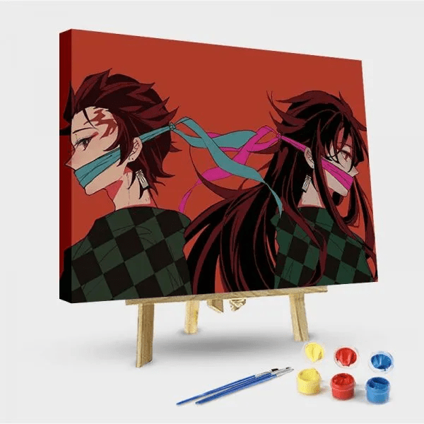 paintingnumberart 16"x20"/40x50cm / Without frame Paint by Numbers Kit-Demon Slayer