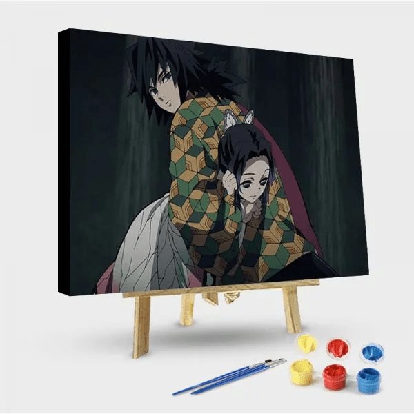 paintingnumberart 16"x20"/40x50cm / Without frame Paint by Numbers Kit-Demon Slayer