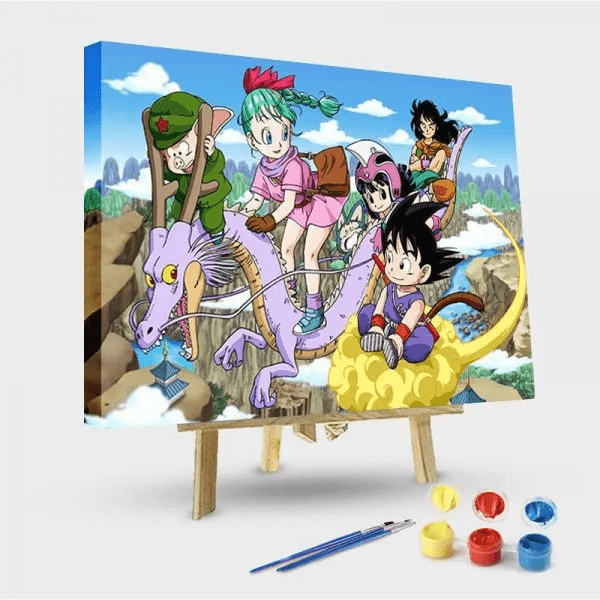 paintingnumberart 16"x20"/40x50cm / Without frame Paint by Numbers Kit-Dragon Ball