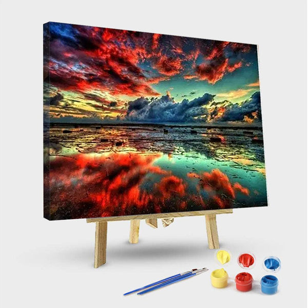 paintingnumberart 16"x20"/40x50cm / Without frame Paint by Numbers Kit – Dusk Ocean