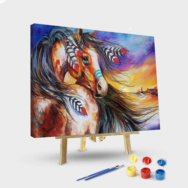 paintingnumberart 16"x20"/40x50cm / Without frame Paint By Numbers Kit – Elegant Horse