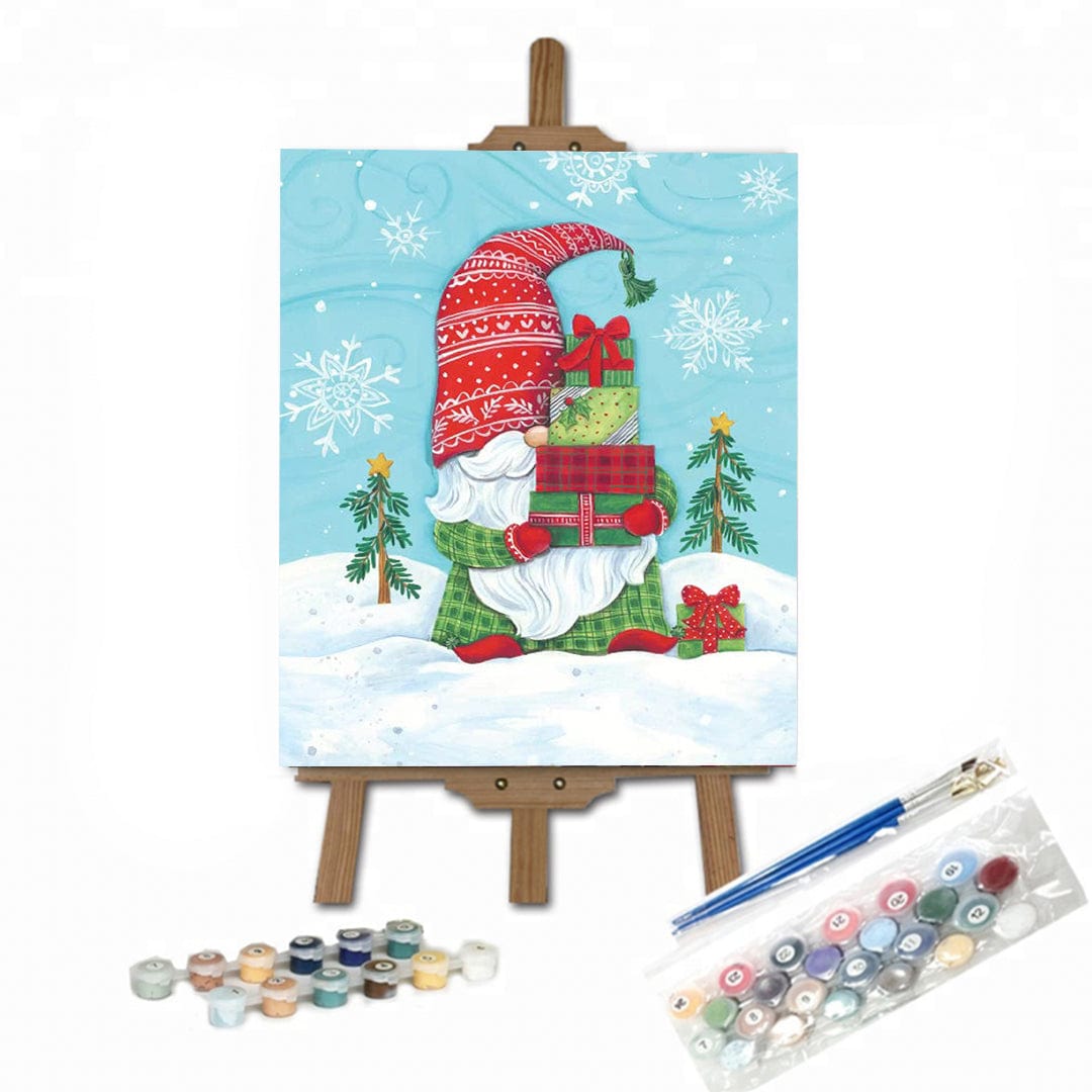 paintingnumberart 16"x20"/40x50cm / Without frame Paint By Numbers Kit-Elf Gnome with Presents