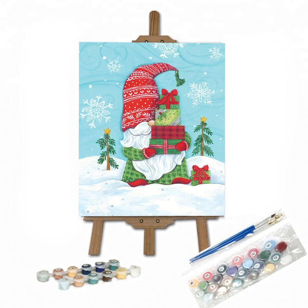 paintingnumberart 16"x20"/40x50cm / Without frame Paint By Numbers Kit-Elf Gnome with Presents