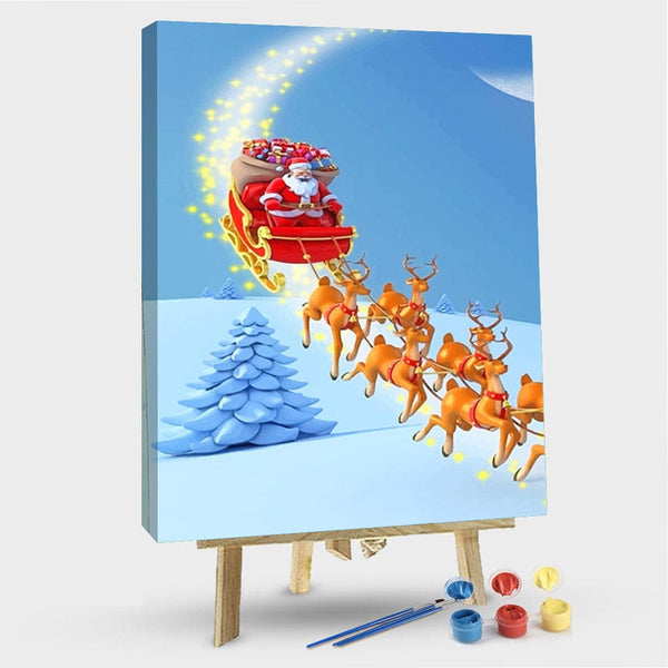 paintingnumberart 16"x20"/40x50cm / Without frame Paint By Numbers Kit – Father Christmas