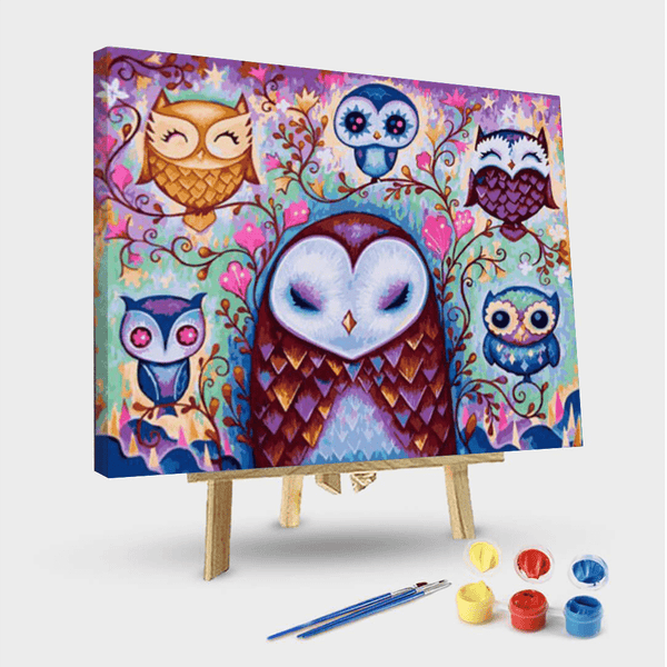 paintingnumberart 16"x20"/40x50cm / Without frame Paint By Numbers Kit -Female Owls