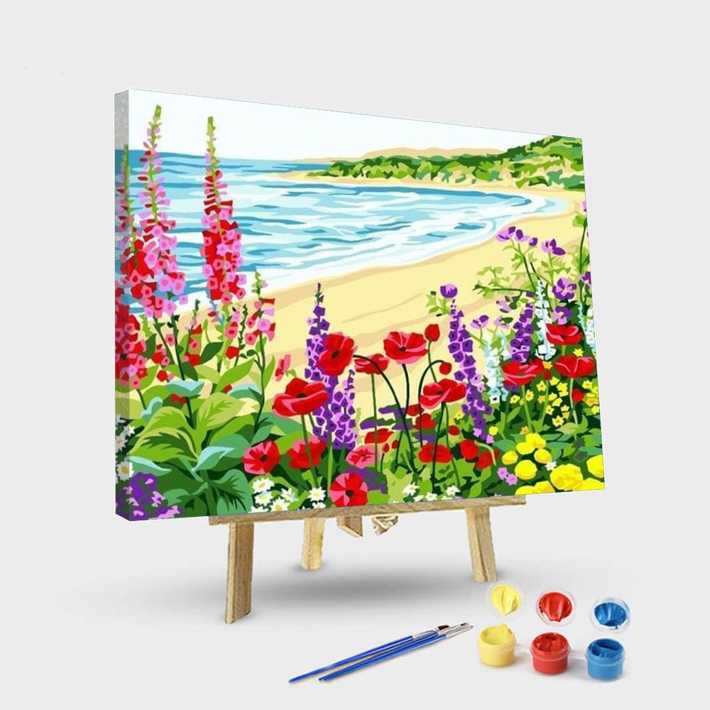 paintingnumberart 16"x20"/40x50cm / Without frame Paint By Numbers Kit – Flower by the sea