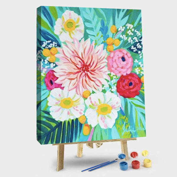 paintingnumberart 16"x20"/40x50cm / Without frame Paint By Numbers Kit – Flowers-1