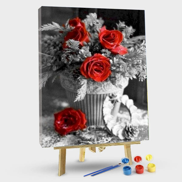 paintingnumberart 16"x20"/40x50cm / Without frame Paint By Numbers Kit –   Flowers