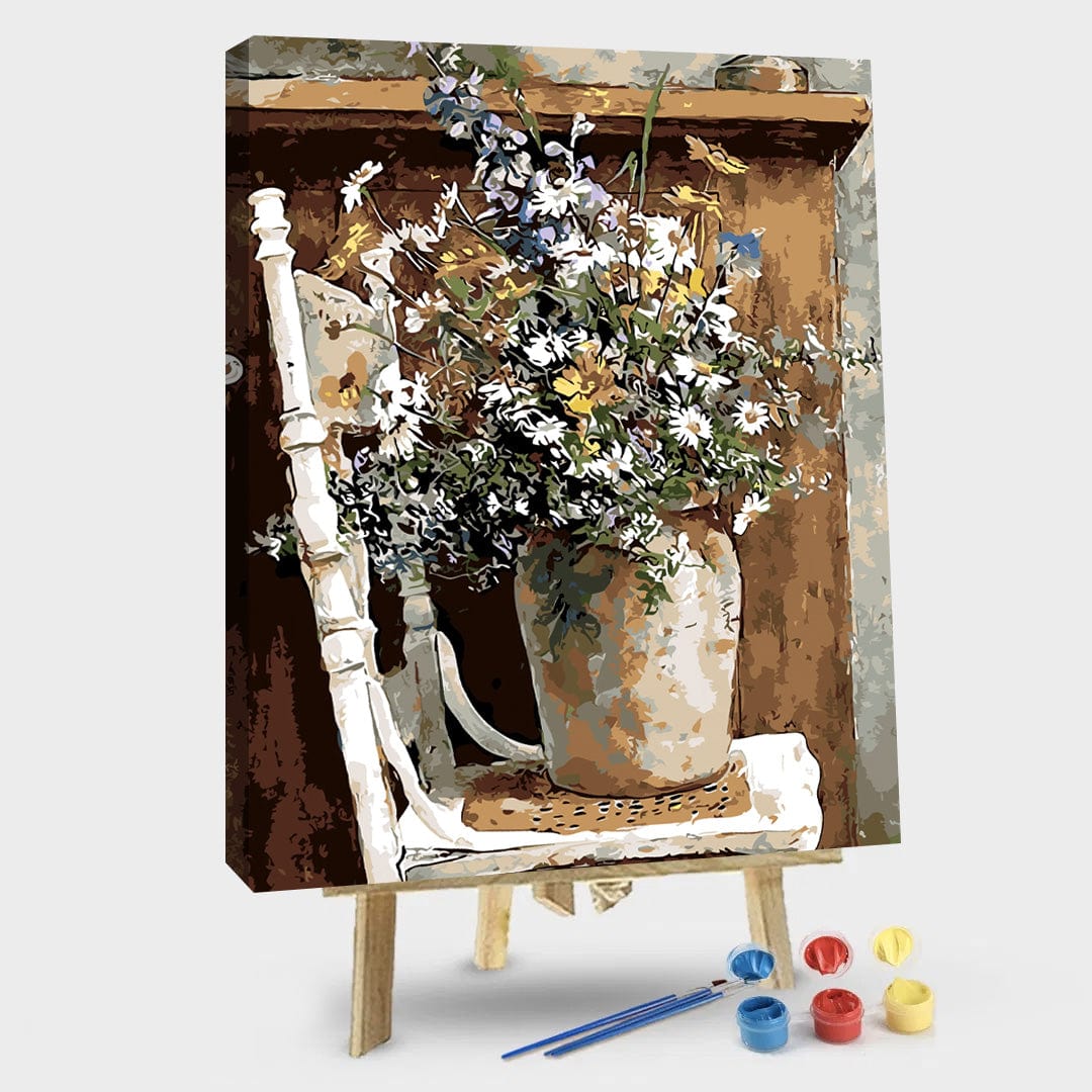 paintingnumberart 16"x20"/40x50cm / Without frame Paint By Numbers Kit – Flowers in an old Vase