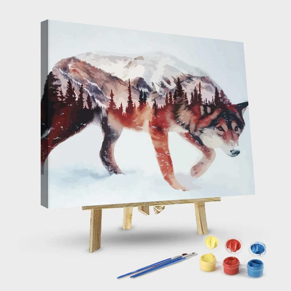 paintingnumberart 16"x20"/40x50cm / Without frame Paint By Numbers Kit – Forest Wolf kit