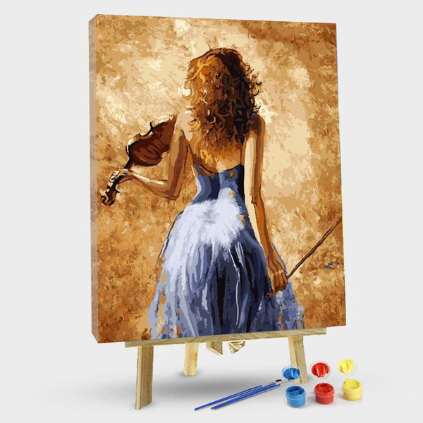 paintingnumberart 16"x20"/40x50cm / Without frame Paint by Numbers Kit-  Girl at sunset