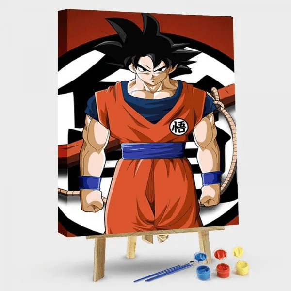 paintingnumberart 16"x20"/40x50cm / Without frame Paint by Numbers Kit-Goku
