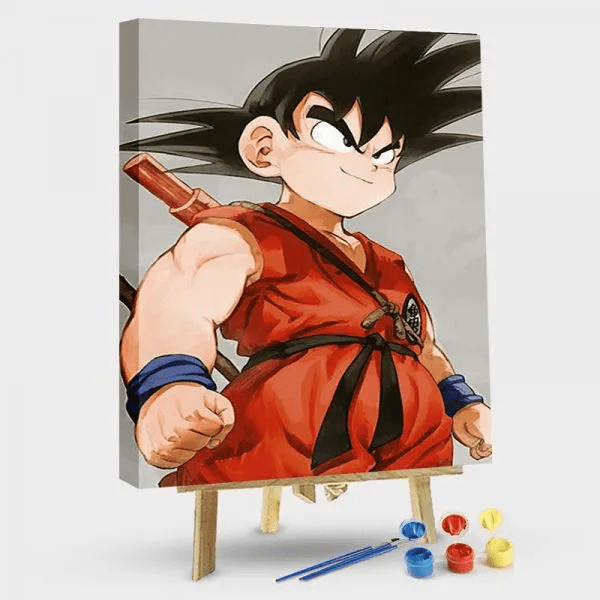 paintingnumberart 16"x20"/40x50cm / Without frame Paint by Numbers Kit-Goku