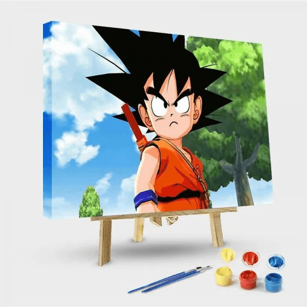 paintingnumberart 16"x20"/40x50cm / Without frame Paint by Numbers Kit-Goku