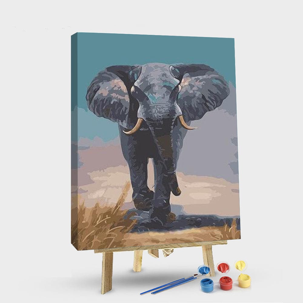 paintingnumberart 16"x20"/40x50cm / Without frame Paint By Numbers Kit – Gray Elephant