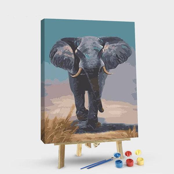 paintingnumberart 16"x20"/40x50cm / Without frame Paint By Numbers Kit – Gray Elephant