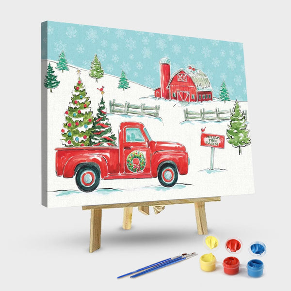 paintingnumberart 16"x20"/40x50cm / Without frame Paint By Numbers Kit-Guardian – Christmas In The Country I