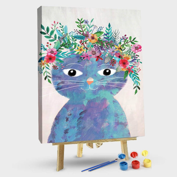 paintingnumberart 16"x20"/40x50cm / Without frame Paint By Numbers Kit-Guardian – Flower Cat II