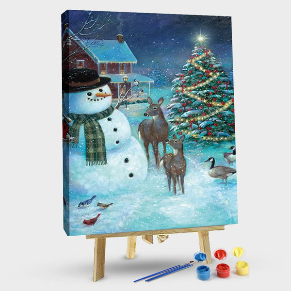 paintingnumberart 16"x20"/40x50cm / Without frame Paint By Numbers Kit-Guardian – Frosty and Friends