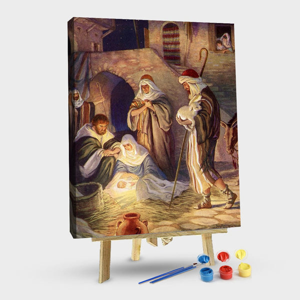 paintingnumberart 16"x20"/40x50cm / Without frame Paint By Numbers Kit-Guardian – Nativity Scene