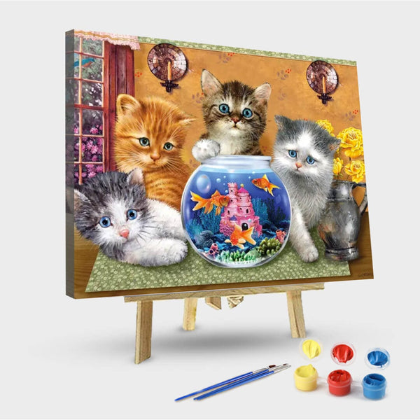 paintingnumberart 16"x20"/40x50cm / Without frame Paint By Numbers Kit-Guardian – Vertical Who’s Looking